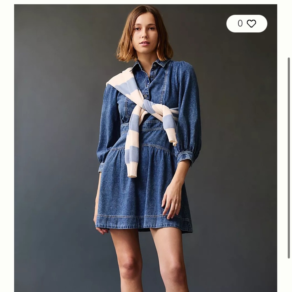 Anthropologie NWOT Cassidy Denim Dress size 6